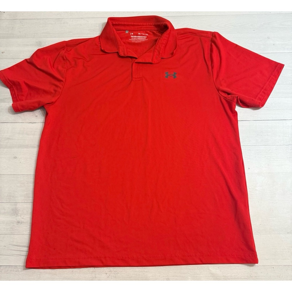 Under Armour men's red the performance polo shirt XL‎